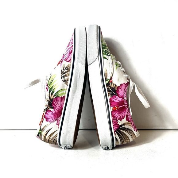 VANS Off The Wall Women's 7 Floral Tropical Print Canvas Sneaker Lace Up Low Top - Picture 6 of 11